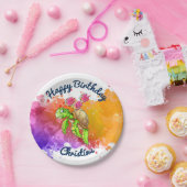Cute Turtle Party Borden Paars Papieren Bordje (Feest)