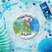 Cute Turtle Party Borden Papieren Bordje (Feest)