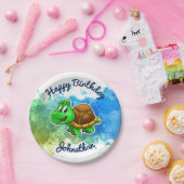 Cute Turtle Party Borden Papieren Bordje (Feest)