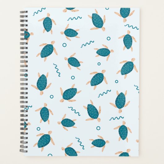 Cute Turtle Pattern, Wilddieren Planner (Voorkant)