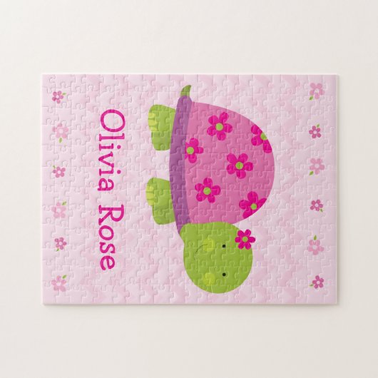 Cute Turtle Personalized Puzzle for Girls Legpuzzel (Horizontaal)