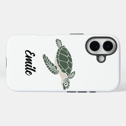cute turtle phone case (Achterkant (horizontaal))