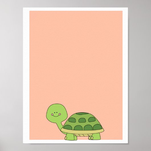Cute Turtle poster (Voorkant)