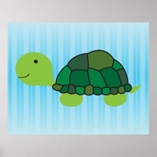 Cute Turtle Poster (Voorkant)