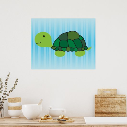 Cute Turtle Poster (Keuken)
