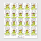 Cute Turtle Pun Funny Rockstar Small Business Sticker (Vel)