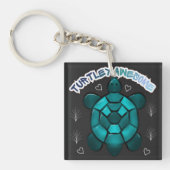 Cute Turtle Punt Grappig Dieren Cadeau Sleutelhanger (voorkant)