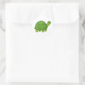 Cute Turtle Ronde Sticker (Tas)