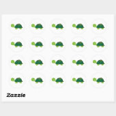 Cute Turtle Ronde Sticker (Vel)