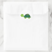 Cute Turtle Ronde Sticker (Tas)