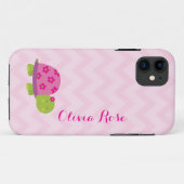 Cute Turtle roze Personalized Iphone5 hoesje (Achterkant (horizontaal))
