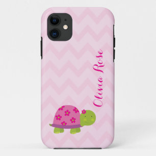 Cute Turtle Roze Persoonlijke Iphone5 hoes
