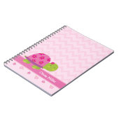 Cute Turtle roze, speciaal aangepast notebook voor Notitieboek (Linkerzijde)