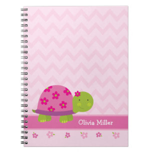 Cute Turtle roze, speciaal aangepast notebook voor Notitieboek