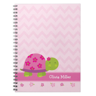 Cute Turtle roze, speciaal aangepast notebook voor Notitieboek
