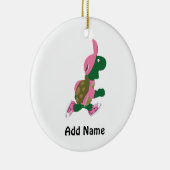 Cute Turtle Runner in PInk Keramisch Ornament (Rechts)