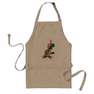 Cute Turtle Runner in PInk Standaard Schort