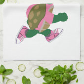 Cute Turtle Runner in PInk Theedoek (Gevouwen)