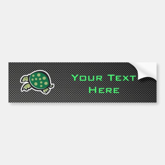 Cute Turtle Slank Bumpersticker (Voorkant)