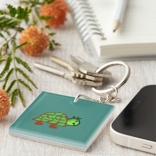 Cute Turtle Sleutelhanger (Voorkant Rechts)