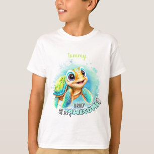 Cute Turtle Summer Name Boy T-shirt