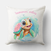 Cute Turtle Summer Personalized Kussen (Voorkant)