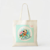 Cute Turtle Summer Vacation Personalized Girl Tote Bag (Voorkant)