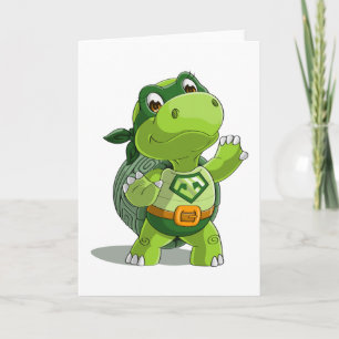 Cute turtle super held kaart