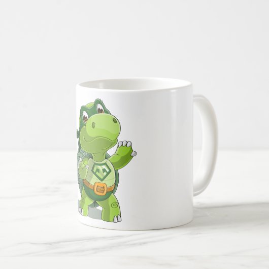 Cute turtle super held koffiemok (Voorkant rechts)