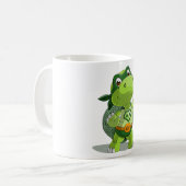 Cute turtle super held koffiemok (Voorkant links)