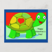 Cute Turtle Valentijn voor kinderen Briefkaart (Voorkant)