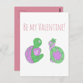 Cute Turtle Verjaardag van jullie relatie / Valent Briefkaart (Voorkant / Achterkant)