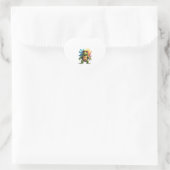 Cute Turtle Wearing Sunglasses Paint Splash Sea An Hart Sticker (Tas)