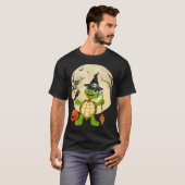 Cute Turtle Witches Halloween Costume Pumpkin Part T-shirt (Voorkant volledig)