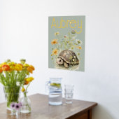 Cute Turtle WIth Name Folie Afdrukken (Laag (Keuken))