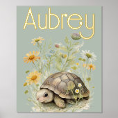 Cute Turtle WIth Name Folie Afdrukken (Voorkant)