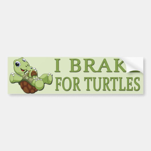 Cute Turtles - I remmen voor schildpadden Bumpersticker (Voorkant)