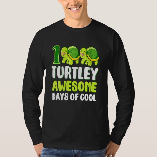 Cute Turtley 100th Day Of School Teacher 100 Days  T-shirt (Voorkant)