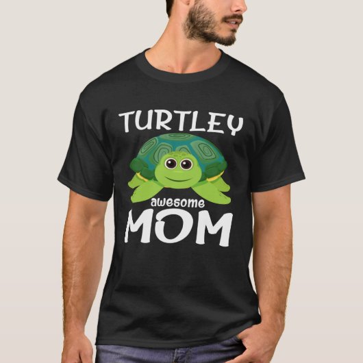 Cute Turtley Awesome Mom Turtle  Womens   1 T-shirt (Voorkant)