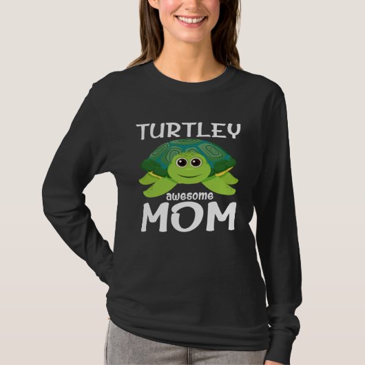 Cute Turtley Awesome Mom Turtle  Womens   1 T-shirt (Voorkant)