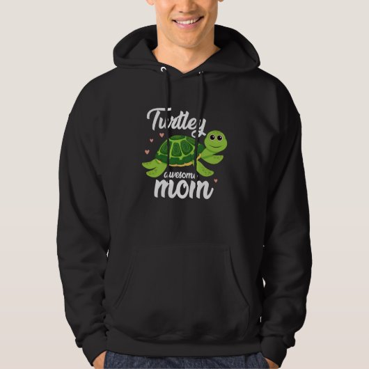 Cute Turtley Awesome Mom Turtle  Womens   2 Hoodie (Voorkant)