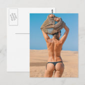 Cute Tushy Bikini girl Briefkaart (Voorkant / Achterkant)