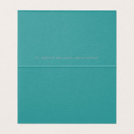 Cute Tutor Teacher Chalk Stick Figuur op groen Visitekaartje (Binnenkant ongevouwen)