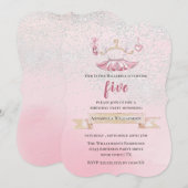 Cute Tutu & Ballet Shoes verjaardagsfeest Uitnodig Kaart (Voorkant / Achterkant)