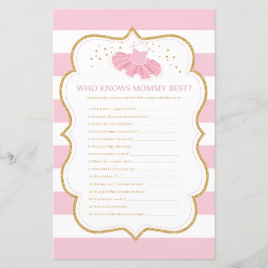 Cute tutu die het beste baby shower van mama kent (Voorkant)