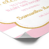 Cute Tutu jurk baby shower welkomstteken Poster (Hoek)