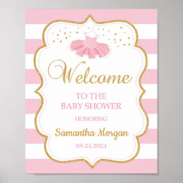 Cute Tutu jurk baby shower welkomstteken Poster
