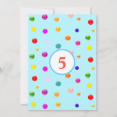 Cute Tuxedo Birthday Cat & Multicolor Confetti Kaart (Achterkant)