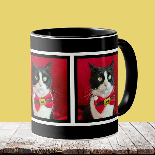 Cute Tuxedo Cat Christmas Mug Mok