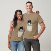 Cute Tuxedo Cat Guru T-shirt (Unisex)